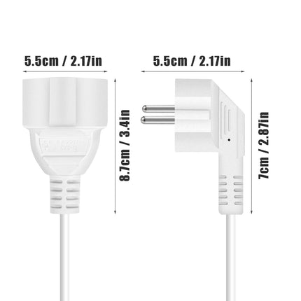 Herefun pikendusjuhe 5M - valge, pikendustoitejuhe kaitsva kontaktpistikuga, kaabli pikendused õue, kaabli lapselukk, 250 V/16 A pistikupesa pikendus sisekasutuseks / IP44