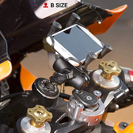 Ram Mount RAM-B-342U Aluminum Motorcycle Fork Stem Ball Base, Size B, Black