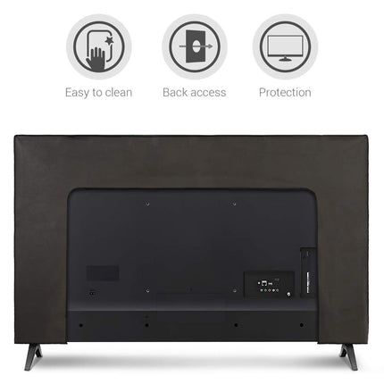 kwmobile 40" TV Cover - Indoor TV Screen Protector Cover - TV Screen Dust Cover - Dark Grey