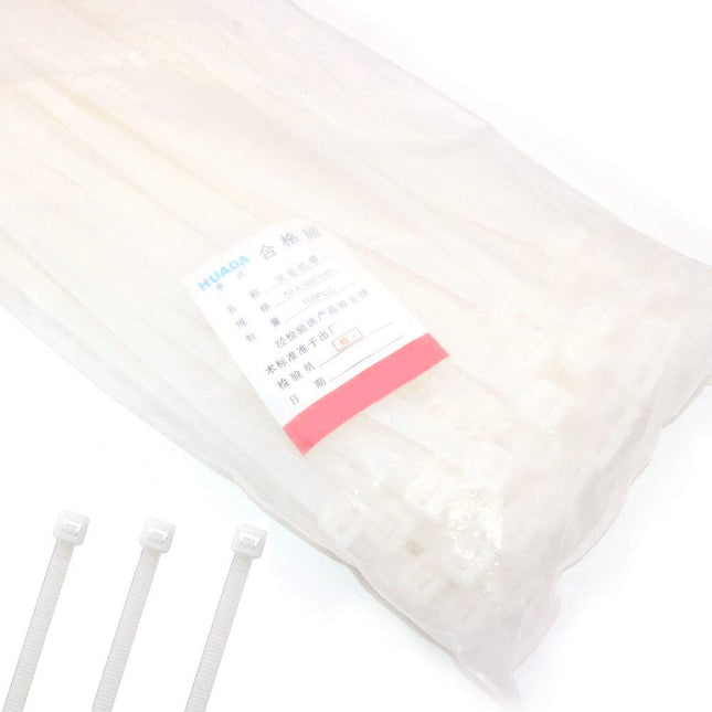 NUZAMAS [100 Pack] Cable Ties, 10 mm Wide, 49.5 cm Long, Heavy Duty Nylon Plastic Cable Ties, Flexible Cable Holders Slip Knots