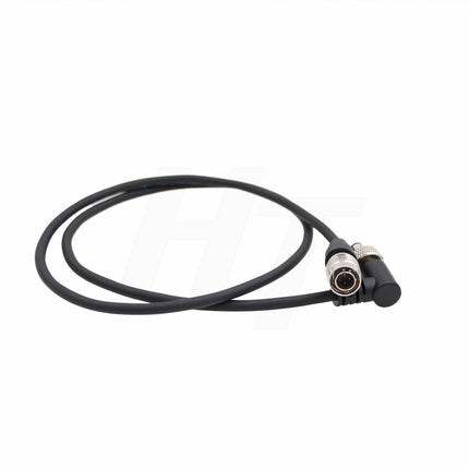 Hirose 4-kontaktiline ja täisnurga all lukustatav alalisvoolukaabel, 2,1 mm, Lectrosonicsi vastuvõtjate ja Sony kaameramonitoride jaoks, 50 cm