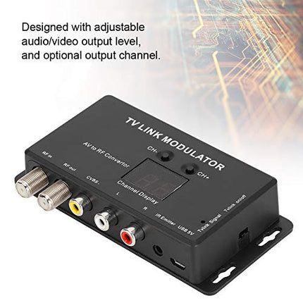 UHF modulaator, AV-RF muundur, IR-laiendaja kanalite kuvamisega, UHF TV LINK modulaator, PAL, USB5V @400 mA, ühilduv digiboksi ja teiste A/V allikatega