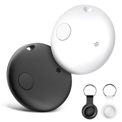 Õhusildi võtmeleidja, õhusildi jälgija võtmeleidja nutikas Bluetooth-silt, veekindel esemete leidja minijälgija, mis ühildub Apple'i rakendusega Find My Items (ainult iOS) kohvrite, kottide, pagasi ja passide jaoks (AT-2PCS)