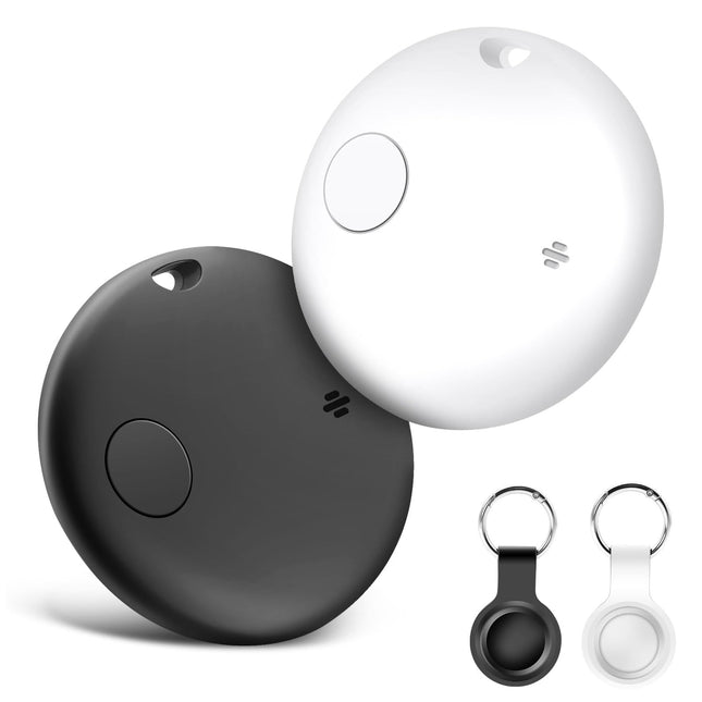 Air Tag Key Finder, Air Tag Tracker KeyFinder Smart Bluetooth Tag, Waterproof Item Finder Mini Tracker Compatible with Apple Find My Items APP (iOS only) for Suitcases, Bags, Luggage, Passports (AT-2PCS)
