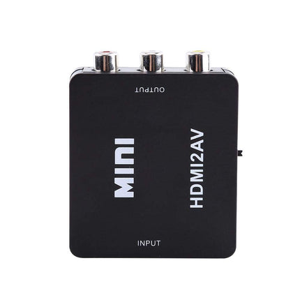 Mavis Laven Mini Composite Mini HDMI2AV digitaalne HDMI RCA - AV videomuunduri adapter 720p / 1080p (must)