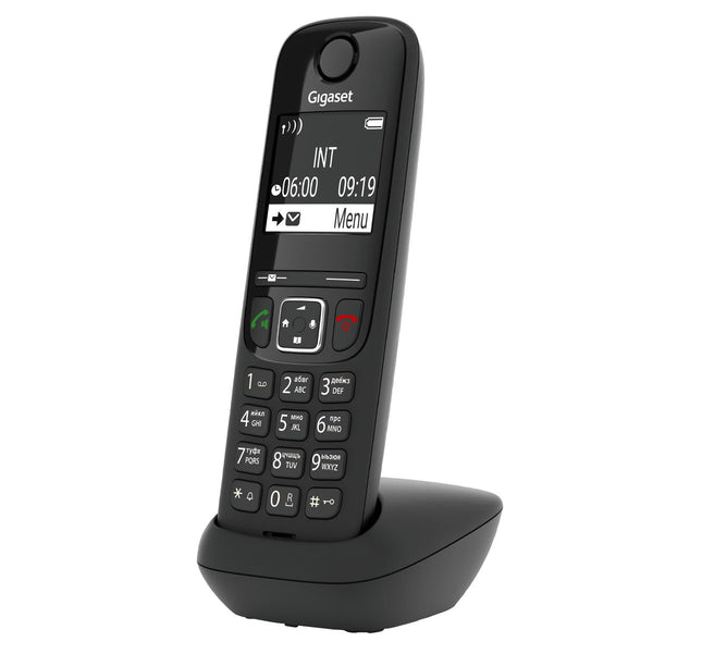 Gigaset AS690HX - DECT-telefonitoru laadimisalusega - Fritzboxiga ühilduv - kvaliteetne juhtmeta telefon ruuteritele ja DECT-baasjaamadele - suure kontrastsusega ekraan, must [saksakeelne versioon] [ilma baasjaamata]