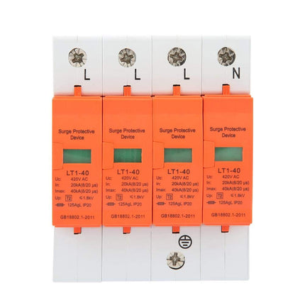 4P household surge protector, 40KA 420VAC device protector