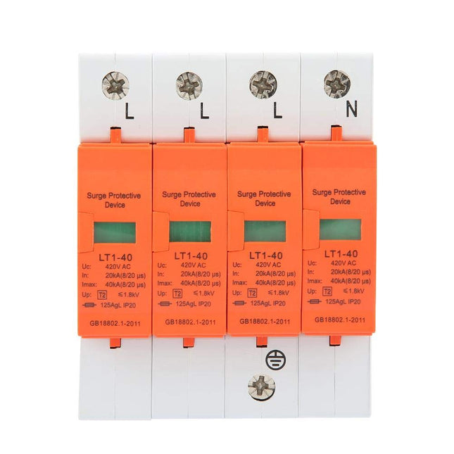 4P household surge protector, 40KA 420VAC device protector