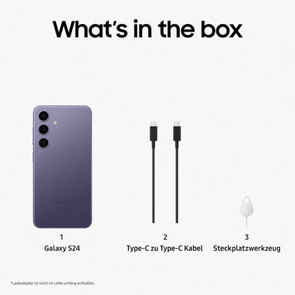 Samsung Galaxy S24 tehisintellektiga nutitelefon, lepinguta Android-telefon, 8 GB muutmälu, 128 GB salvestusruumi, 50 MP kaamera, pikk aku tööiga, koobaltviolett, 3-aastane tootjagarantii
