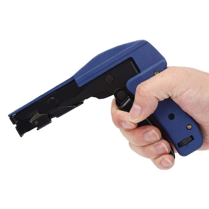 Cable Tie Gun, Blue Chrome Vanadium Alloy Steel Nylon Cable Tie Tensioning Tool Nylon Cable Tie Cutting Tool, Nylon Cable Tie Fastening Tool