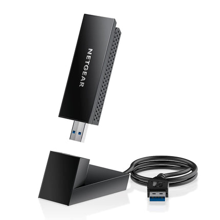 Netgear Nighthawk USB WLAN Stick WiFi 6E USB 3.0 USB-adapter (A8000) | AXE3000 internetipulk kolmeribaline traadita gigabiti kiirus (kuni 3 Gbps) | uus 6 GHz sagedusala | Windowsi arvutile