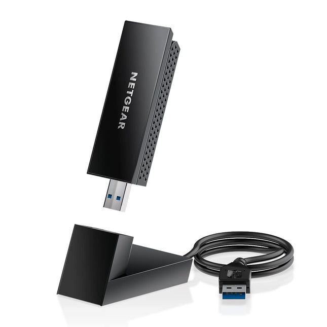 Netgear Nighthawk USB WLAN Stick WiFi 6E USB 3.0 USB Adapter (A8000) | AXE3000 Internet Stick Tri-Band Wireless Gigabit Speed ​​(up to 3 Gbps) | new 6 GHz band | for Windows PC