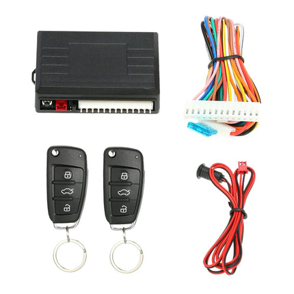 Shkalacar central locking universal car door lock trunk release, car alarm system, car key cover, keyless entry system central locking kit with remote control