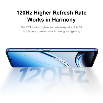 DOOGEE Note59 5G Smartphone Android 15, 32GB RAM + 128GB ROM, 6250mAh Battery, 6.75-inch HD+ 120Hz Display, 16MP AI Camera, Octa-Core, Dual SIM, NFC, Unlocked Phone, 2025, Blue