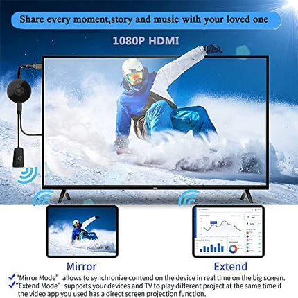 Traadita WiFi-ekraaniadapter, HDMI 4K 1080P adapter, voogedastus-TV-pulk, DLNA / AirMirror / Airplay / Miracasti tugi, iOS 8+ / Android 5.0+ / Mac / Windows 7+ jaoks