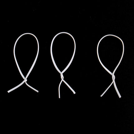 sourcing map Nose clip metal clip coated wire cable ties cable ties 130 pieces 150mm x 2mm flexible wire white