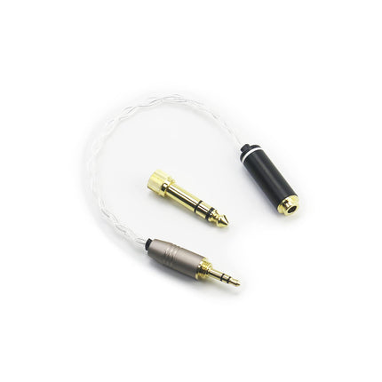 HansnBy 3,5 mm 1/8" TRS isas- ja 6,3 mm 1/4" adapter 4,4 mm tasakaalustatud emas-kõrvaklappide audioadapteri kaabel