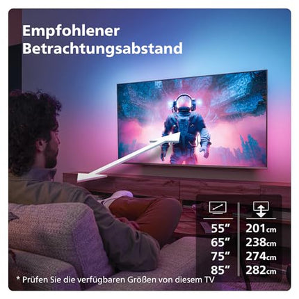 Philips Ambilight The Xtra 55PML9009 4K Quantum Dot MiniLED nutiteler - 55-tolline ekraan P5 Perfect Picture Engine Ultra HD, Titan OS, Dolby Vision ja Dolby Atmos Soundiga - antratsiithall
