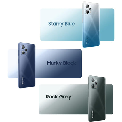 Blackview A53 4G mobiiltelefon ilma lepinguta, Helio A22 7GB 32GB (laiendatav 256GB), 12MP+5MP, 6,5'' HD+ ekraan, 3 kaardipesa, 5080mAh aku, kahe SIM-kaardiga nutitelefon Android 12, GPS hall