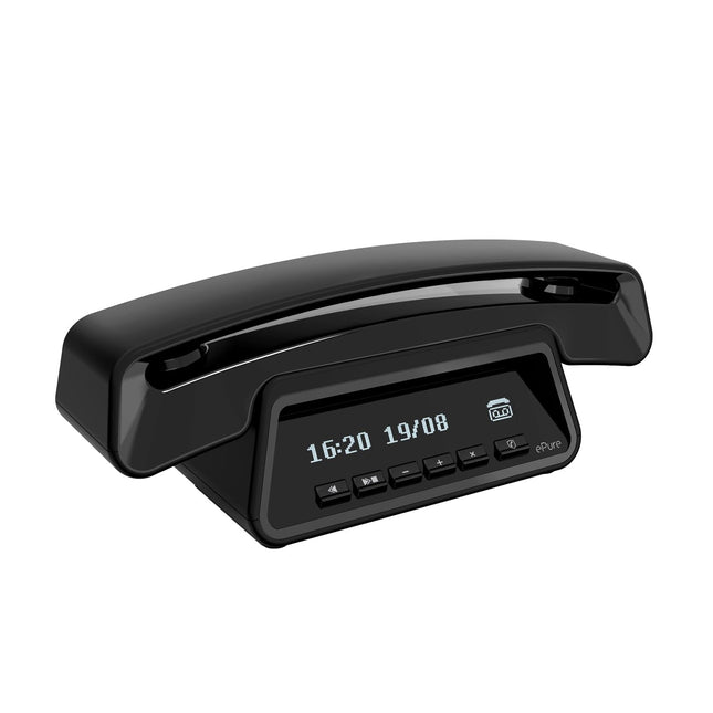 ALCATEL ePure Premium - Juhtmeta DECT lauatelefon automaatvastajaga - Vintage-disain - Nutika ekraaniga alus - Graafiline ekraan - Käed-vabad funktsioon - Kõnede blokeerimise funktsioon - Must