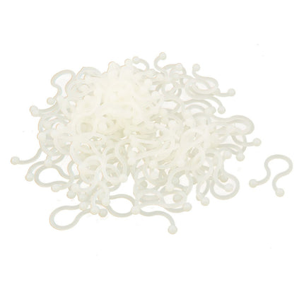 hankimiskaart 100 tk plastist U-kujuline kaablihoidik kaabliklamber kaabliklamber ümmargused otsad keerdlukustusega kaablisidemed 10 mm valge