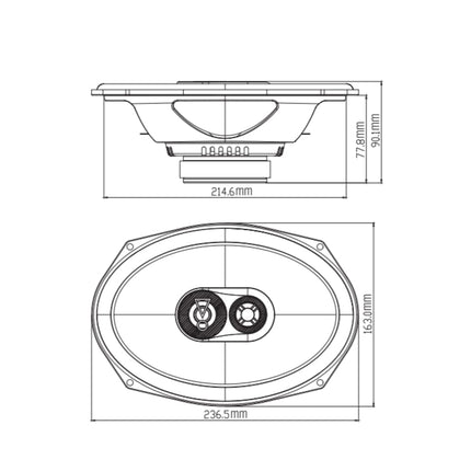 JBL Stage3 9637F 3-Way Car Speaker Set by Harman Kardon without Grille - 375 Watt Oval Car Speaker Boxes - 6" x 9" (152 mm x 230 mm)