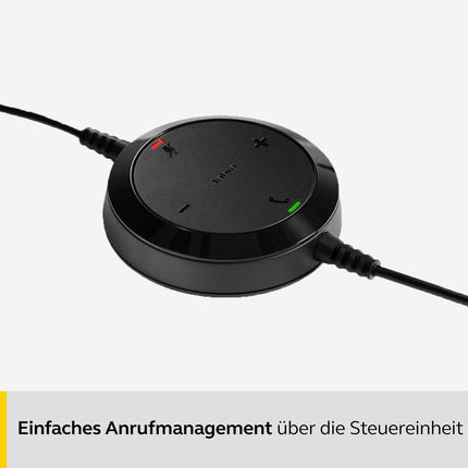 Jabra Evolve 20 SE UC Mono peakomplekt – VoIP-telefoni ühendatud kommunikatsioonikõrvaklapid passiivse mürasummutusega – USB-A-kaabel kõnede juhtimisega – must