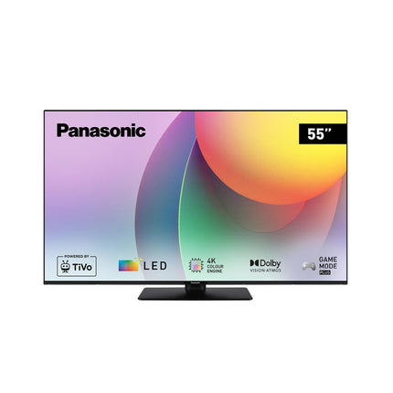 Panasonic TB-55W60AEZ, W60 seeria 55-tolline 4K Ultra HD LED-nutiteler, 2024, TiVo, 4K värvimootor, Dolby Vision ja Atmos, mängurežiim Plus erakordse visuaalse kogemuse saamiseks.