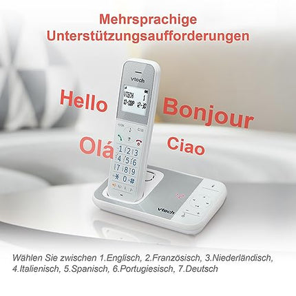 VTech XS1051 DECT telefon Juhtmeta 2 telefonitoruga, Juhtmeta telefon automaatvastajaga, helistaja blokeerimise, käed-vabad funktsiooni, helitugevuse võimendi, käed-vabad süsteemiga