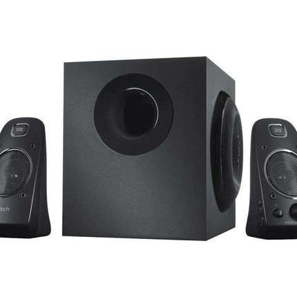 Logitech Z623 kõlarisüsteem subwooferiga, rikkalik bass, 400-vatine tippvõimsus, THX-sertifitseeritud, 3,5 mm ja RCA sisendid, mitme seadme ühilduv, EL-i pistik, arvuti/PS4/Xbox/TV/nutitelefon/tahvelarvuti - must