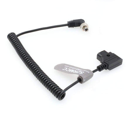 SZRMCC D-tüüpi pistik täisnurga all ühendamiseks DC 5,5 x 2,1 mm lukustusega 12 V toitekaabel videoseadmetele Pix-E5 Pix-E5H Pix-E7 monitor
