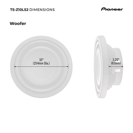 Pioneer TS-Z10LS2 1300W lame subwoofer