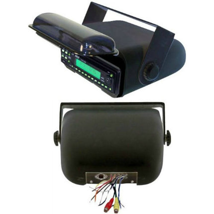 Veekindel stereo autoraadio konteiner PYLE PLMRCB3 BLACK on vee- ja päikesekindel paadi, basseini ja parve jaoks.