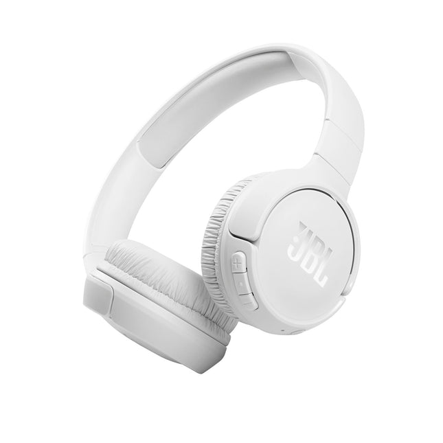 JBL Tune 510 BT – Bluetooth-kõrvaklapid – valged – kokkupandavad kõrvaklapid käed-vabad funktsiooniga – ühildub häälassistentidega – pikk aku tööiga kuni 40 tundi
