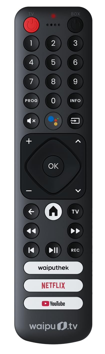 waipu.tv remote control with quick-access buttons for waipu.tv 4K Stick (spare part)
