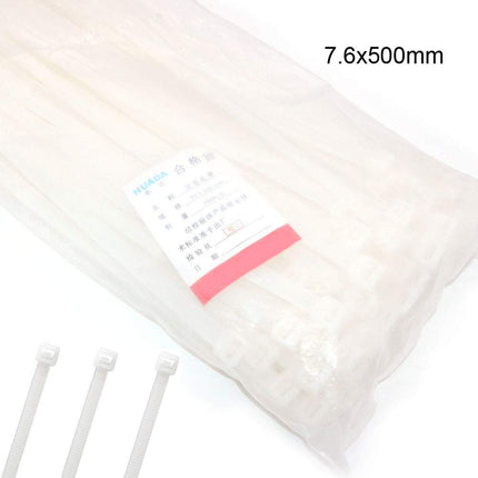 NUZAMAS [100 Pack] Cable Ties, 10 mm Wide, 49.5 cm Long, Heavy Duty Nylon Plastic Cable Ties, Flexible Cable Holders Slip Knots