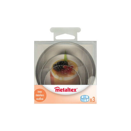 Metaltex küpsisevormid, roostevabast terasest, kogus: 1 komplekt, 3