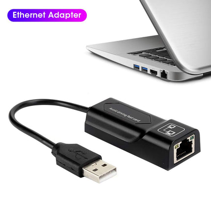 Dpofirs Etherneti-RJ45 adapter, 100 Mbps kiire USB 2.0-RJ45 konversioonikaabel, universaalne lairiba muundur sülearvutitele ja lauaarvutitele