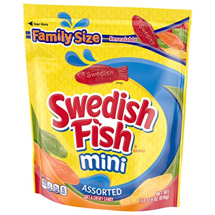 SWEDISH FISH mini näritavad jõulukommid, peresuuruses, 0,8 kg kott