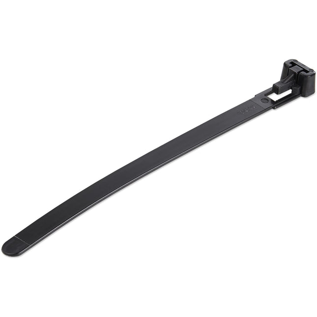 StarTech.com korduvkasutatavad kaablisidemed, 12 cm, 7 mm laiad, 30 mm kimbu läbimõõt, 22 kg, vabastatavad nailonist sidemed, sise-/välistingimustes kasutamiseks, 94 V-2/UL sertifikaadiga, 100 tk pakis, must, TAA