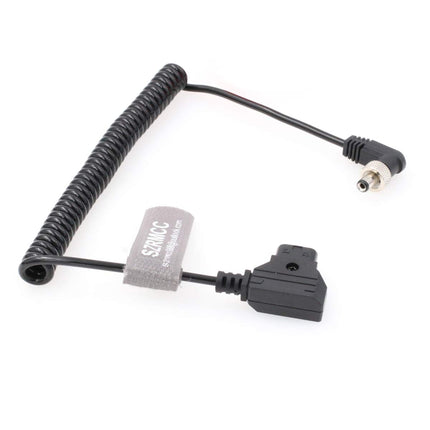 SZRMCC D-tüüpi pistik täisnurga all ühendamiseks DC 5,5 x 2,1 mm lukustusega 12 V toitekaabel videoseadmetele Pix-E5 Pix-E5H Pix-E7 monitor