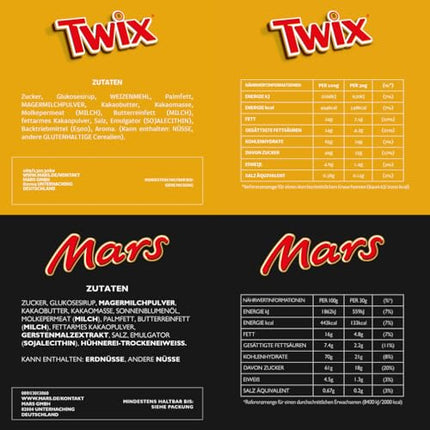 Miniatuursete šokolaadide segu, Mars, Snickers, Bounty &amp; Twix, klassikalised minibatoonid, piimašokolaad, šokolaadi suurpakk, peosegu, 296 batooni, 1 x 3 kg