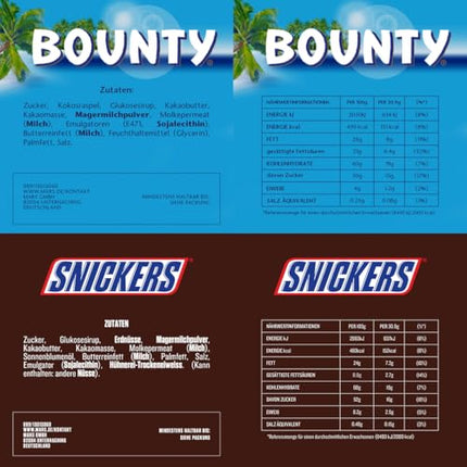Miniatuursete šokolaadide segu, Mars, Snickers, Bounty &amp; Twix, klassikalised minibatoonid, piimašokolaad, šokolaadi suurpakk, peosegu, 296 batooni, 1 x 3 kg
