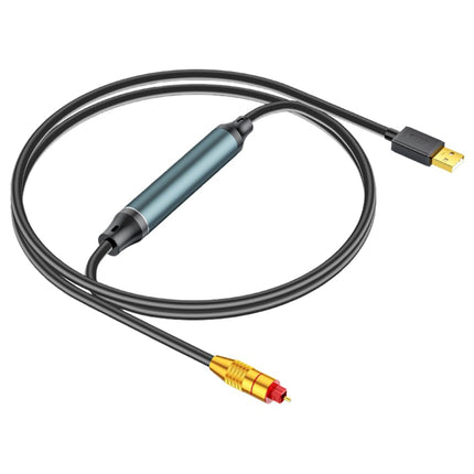 Fouvin USB Audio Adapter, Optical Audio Cable Adapter, 2M/6.5FT Female Audio Converter Cable for Computer Laptop Connection Fiber Optic Box, USB A to Fiber Optic SPDIF Port Connection
