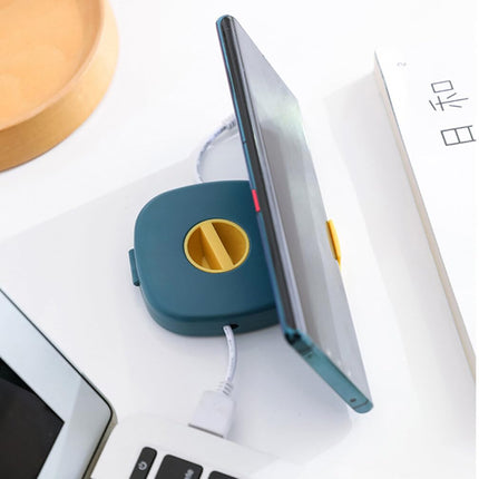 DOITOOL laadimiskaabli korraldaja, 6-osaline kaablikerija kodukontorisse, klassiruumi kaablikerija väike koos mobiiltelefonihoidjaga, 7,2 x 7 x 1,5 cm laadimiskaablikerija USB-kaablirulli kaablikerija