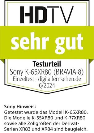 Sony BRAVIA 8 OLED 55-tolline 4K HDR Google'i nutiteler (2024) | Mängufunktsioonid, IMAX Enhanced, Dolby Vision Atmos, Chromecast, Apple AirPlay, 120Hz 55XR80