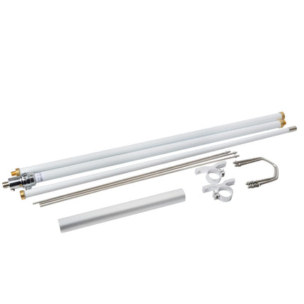 UAYESOK Dual Band VHF UHF 137-174/400-470MHz Fiber Optic Mobile Antenna - GSMR SO239 UHF Female 2.2m (6.6ft) High Gain Outdoor 5.5/8.5DBi Base Station Antenna for Ham Radio Transceivers