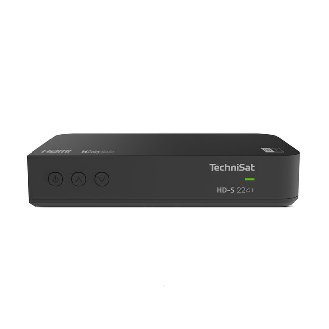 TechniSat HD-S 224+ - kompaktne HD satelliitvastuvõtja HD+ kanalipaketiga 6 kuuks (DVB-S2, ajanihke funktsioon, HDMI, USB-meediapleier, 7-päevane EPG, 12-voldine töö, kaugjuhtimispult) must