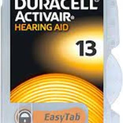 Duracelli kuuldeaparaadi patarei Activair 13, 10 pakki (6 patareid)