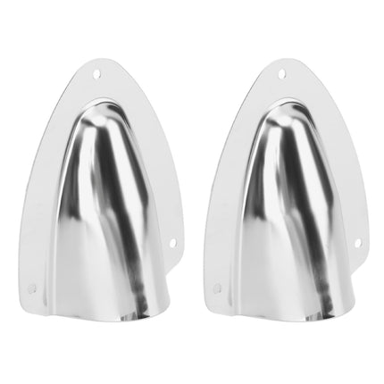 FECAMOS Stainless Steel Cable Cover, Marine Clam Shell, 1 Pair, Robust, Rustproof, Polished, for Yachts (120mm)